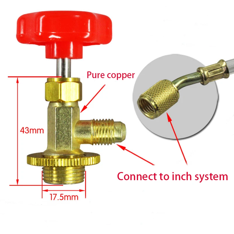 R12  R22 R410 R134A Air conditioning liquid filling safety valve open valve bottle opener refrigerant special fluoride tool