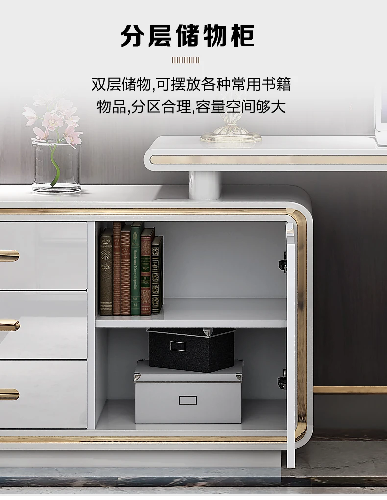 Bureau de luxe de couleur blanche