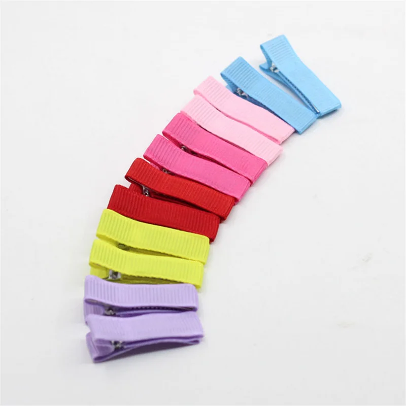 50Pcs/Set Girls Hair Accessories 3.5cm DIY Full Covered Duckbill Hair Clip Candy Color Double Fork Hairlip Alloy Kids Headdress