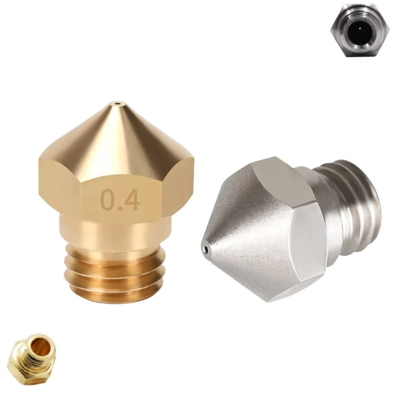 

RAMPS 1PC MK10 Extruder Nozzle Brass/Stainless Steel M7 Thread 0.2 0.3 0.4 0.5 0.6 0.8 1.0mm 1.75mm Filament 3D Printer Parts