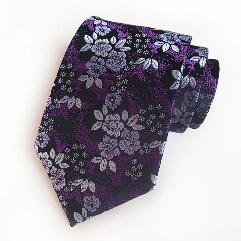 แฟชั่นผ้าไหมผู้ชาย Tie แคบ Floral Ties ดอกไม้รูปแบบธุรกิจอย่างเป็นทางการชาย Classic Paisley Tie สำหรับผ้าไหม100% เนคไท