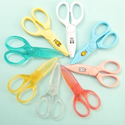 KOKUYO Pastel Cookie Color Scissor Safe for Kids Children DIY Transparent Resin Scissors Cutter Stationery Office School F563