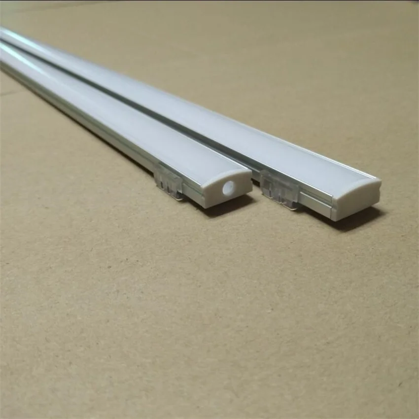 silver color  hot selling  aluminum channel with milky  diffuser and end caps with mounting clips