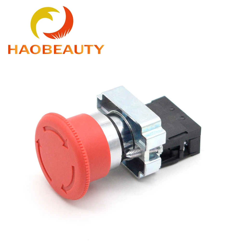 HAOBEAUTY Emergency Stop Button NC Rated Current 10A AC15 240V-3A for CO2 Laser Engraving Cutting Machine