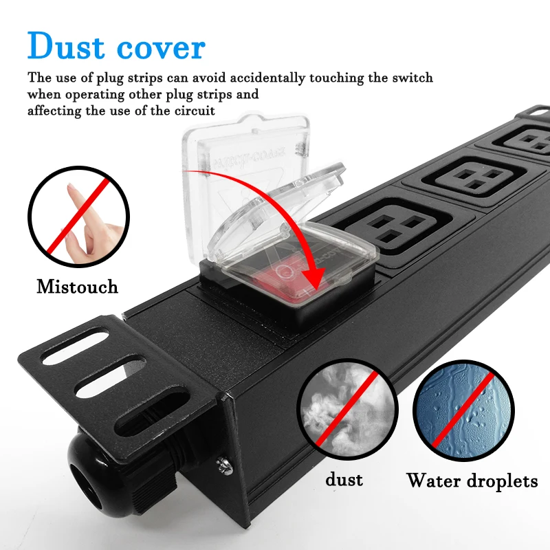 3 AC hole 16A Standard IEC C19 presa cavo di alimentazione elettrica connettore cavo PDU rimovibile israele UK EU AU US C20 plug
