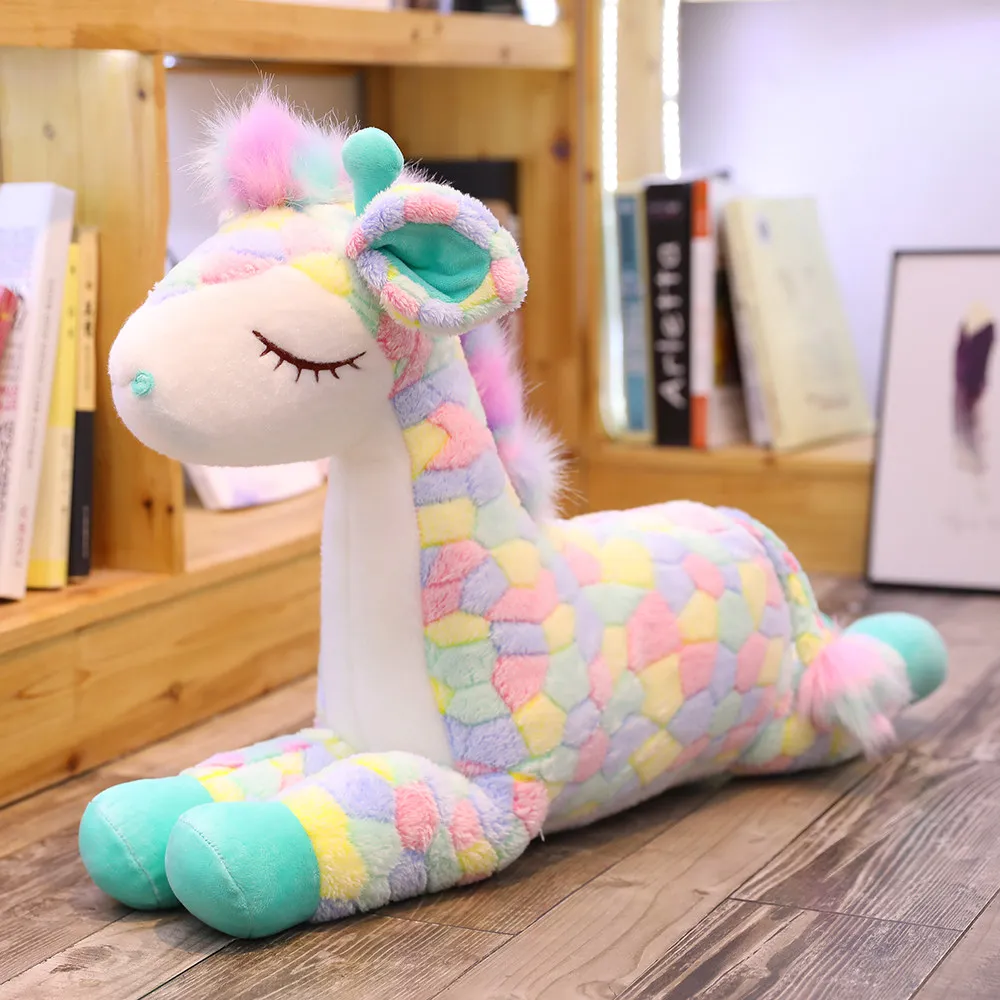 30cm adorável brinquedos do bebê arco-íris girafa brinquedos de pelúcia bonecas para crianças brinquedos kawaii sika veados presente para o bebê presentes de natal