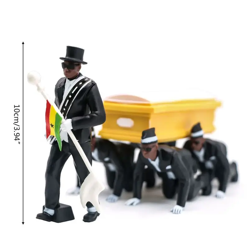 Cosplay Ghana Dancing Pallbearers Coffin Dance Figure Action Funeral Team Funny M68E