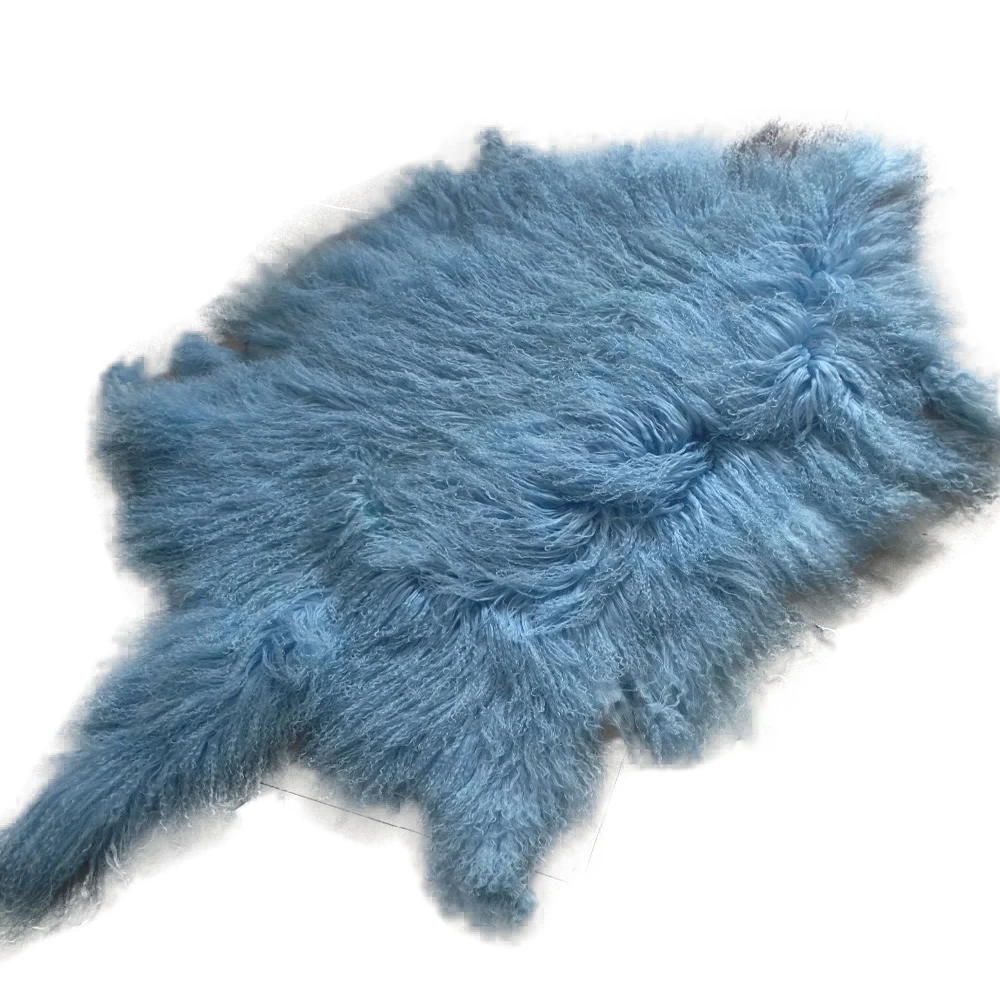 

Premium quality custom color big size chinchilla fur pelt magnolian sheep skin fur