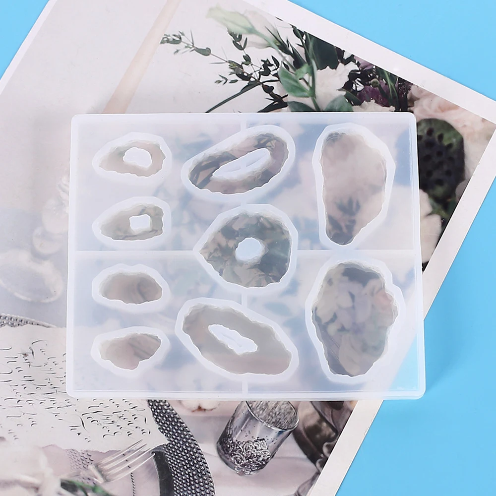 Irregular Stone Silicone Casting Resin Molds For DIY Resin Pendant Earring Jewelry Findings Tools Uv Epoxy Moulds Handmade Craft