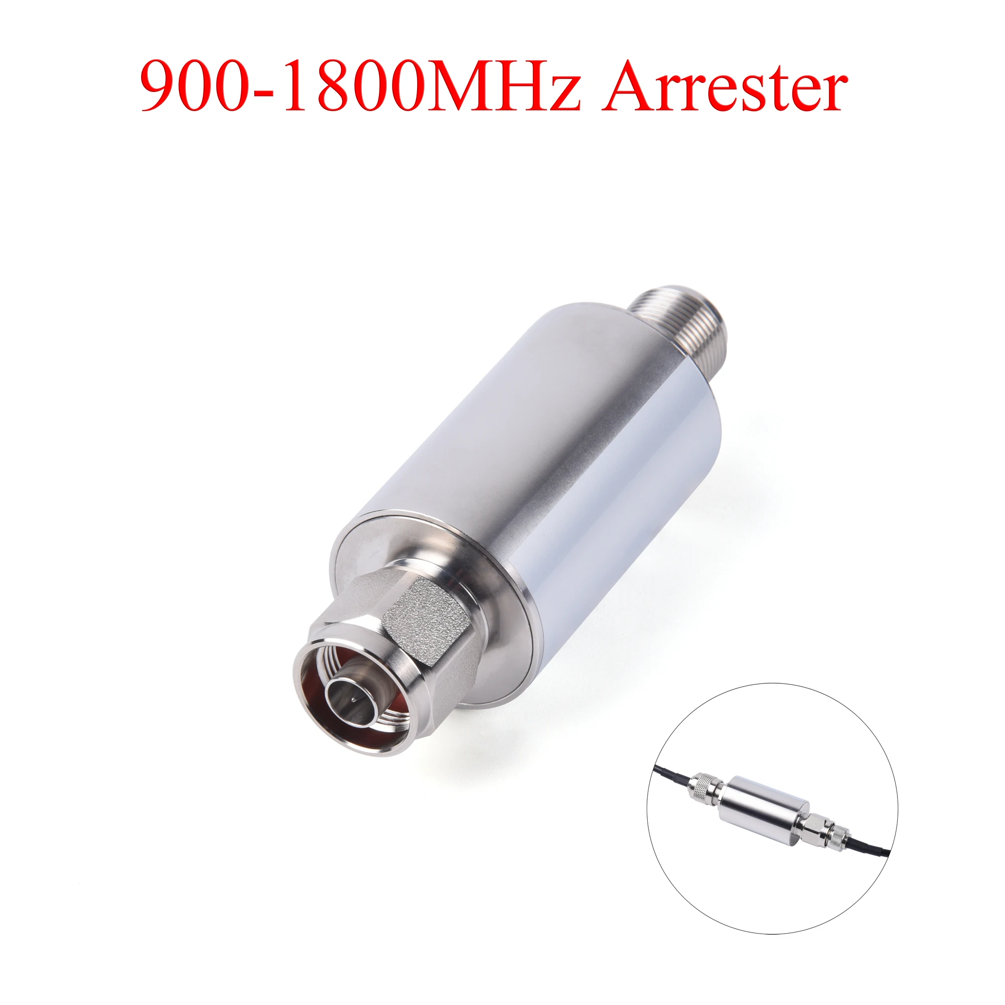 

RF Coaxial Lightning Arrester Satellite Protectors N Male to Female Connector 900-1800MHz Antenna TV Lightning Protection