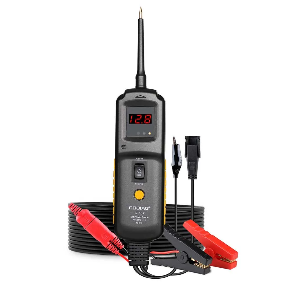 GODIAG GT102 PIRT Power Probe DC 6-40V Vehicles Electrical System Diagnosis/ Fuel Injector Cleaning and Testing/Relay Testing