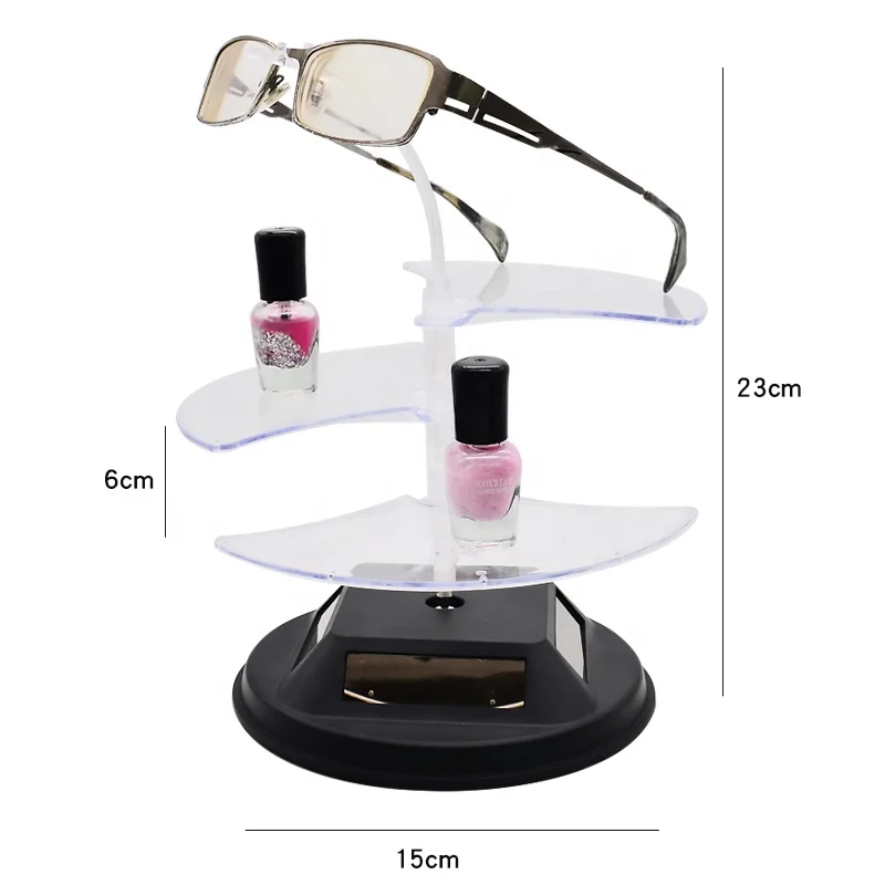Supporto per espositore per occhiali da sole e occhiali da sole con chiusura girevole in acrilico bianco da 360 gradi