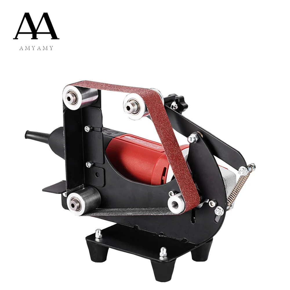 

AMYAMY Belt Sander Attachment for 100 Angle Grinder Metal Wood Sanding Belt Adapter Tool Parts with M10 Adapter Sanding Belts