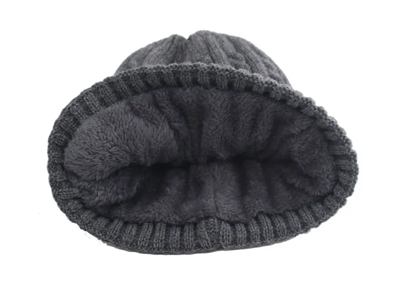 Marke Skullies Mützen Männer Winter Hüte Für Männer Kappe Frauen Winter Gestrickte Hut Männlich Warme Dicke Gorro Motorhaube Pelz Stricken Beanie Hut Kappe – Detail 14