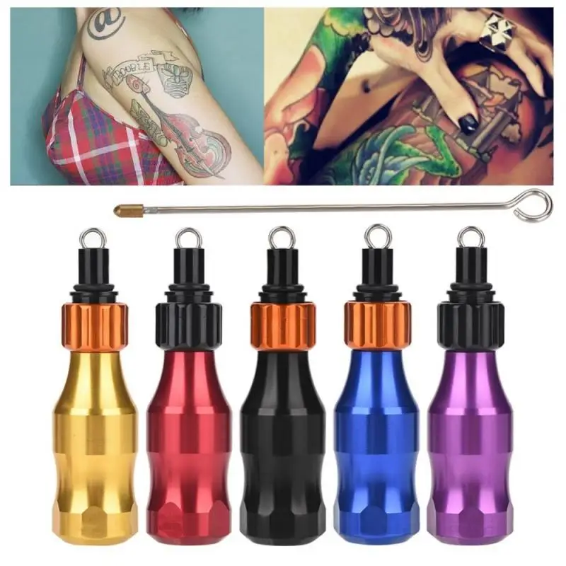 5Colors Adjustable Aluminium Tattoo Cartridge Grip Tubes Needle Bar for Tattoo Gun Machine Microblading Tattoo Supplies Tools