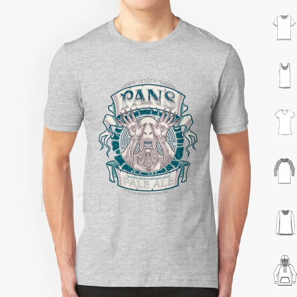 Pan's Pale Ale ( Variant ) T Shirt DIY Big Size 100% Cotton Beer Beer Label Beer Ale Pans Labyrinth Labyrinth Maze Pale Man