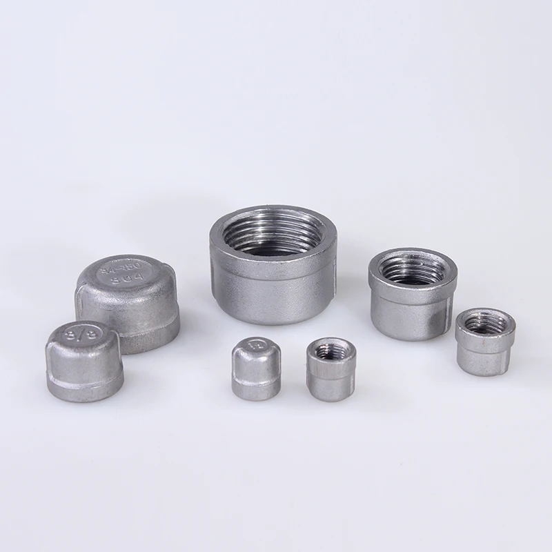 

304 stainless steel inner silk tube cap/head/tube plug pipe fittings 1/8" 1/4" 3/8" 1/2" 3/4" 1" 1-1/4" 1-1/2" Female Thread