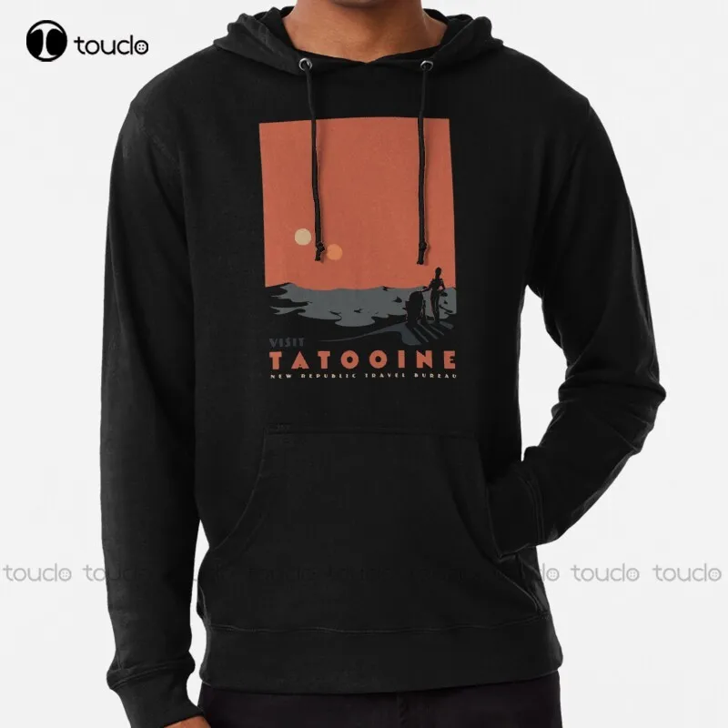 

new Visit Tatooine retro vintage star sci fi travel city landscape desest geek movie Hoodie hoodies