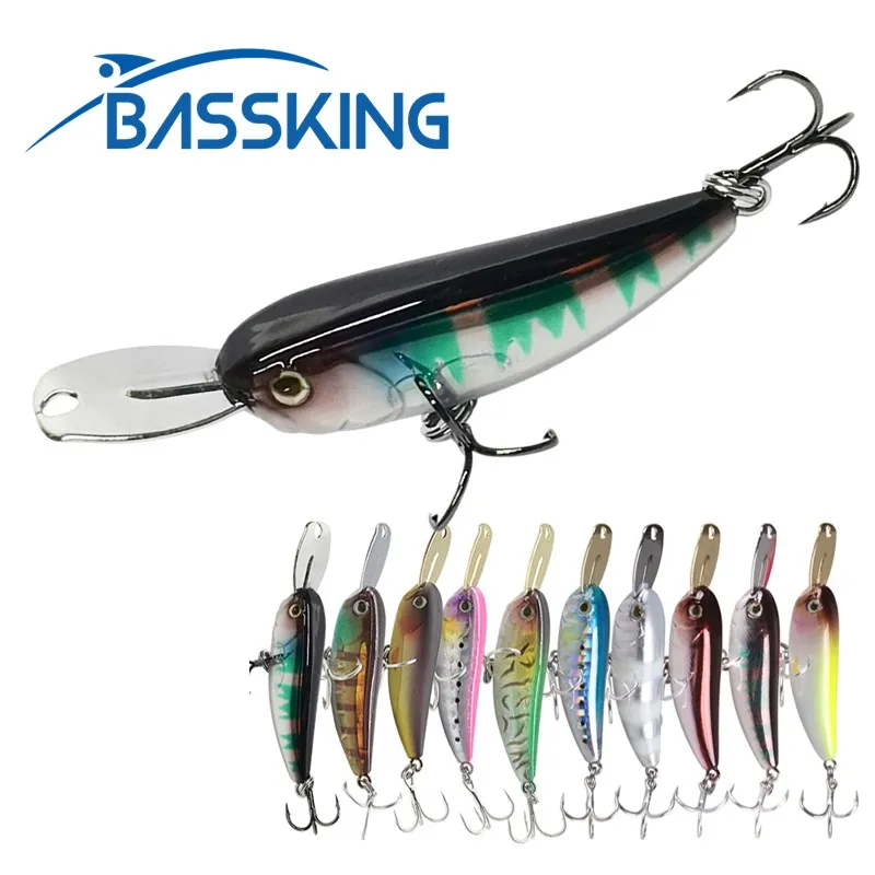 

BASSKING Sinking Minnow Bait 40mm 5.5g Hard Fishing Lure Isca Artificial Para Pesca Swimbait Peche Fishing Wobblers Bass Leurre