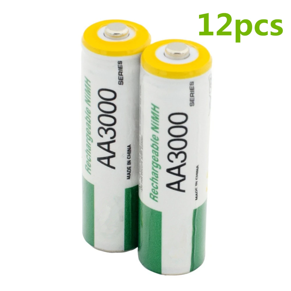 

12pcs/lot Original 3000mAh 1.2V AA rechargeable battery for children's toys AA NiMH rechargeable battery