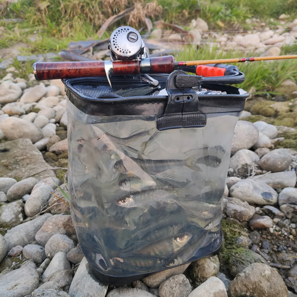 

14L Clear Portable Outdoor Fishing Bucket Breathable Live Fish Box for Fishing Bait Tackle Barrel Storage Container Tools