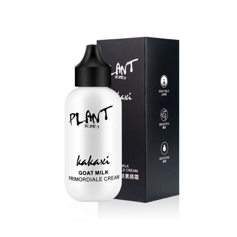 Professional Lazy Face Foundation Goat Milk Cream Whitening Full Coverage Waterproof Makeup Base Brighten Cover Dark Circles