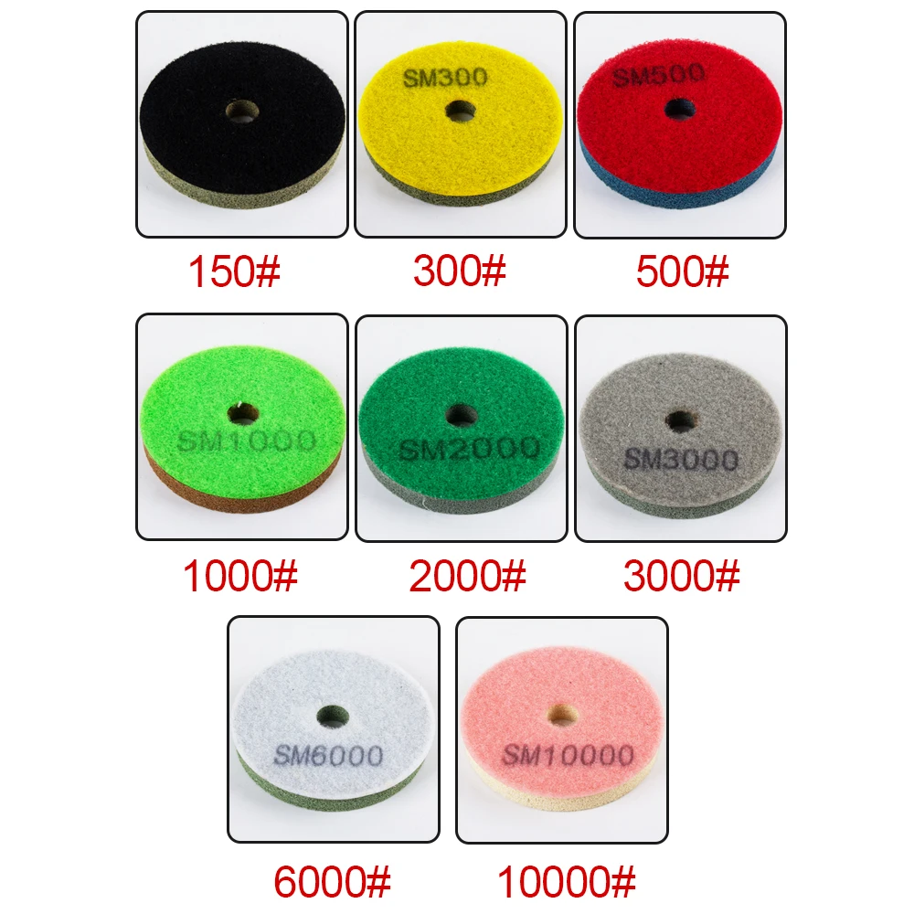 1pc 80mm/100mm fibra de náilon polimento roda não-tecido hoop-loop moagem rodas para mármore de pedra
