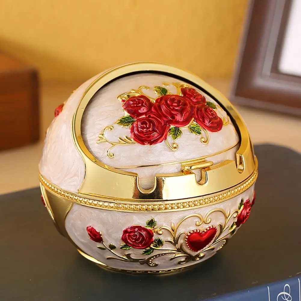 Retro Aschenbecher Haushalt Zigarette Rauchen Halter Home Decor Zink-legierung Große Asche Halter mit Deckel für Home Freund Geburtstag Geschenk