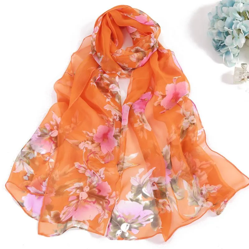 hot printing new brand women scarf spring summer silk scarves shawls and wraps lady pashmina beach stoles hijab foulard