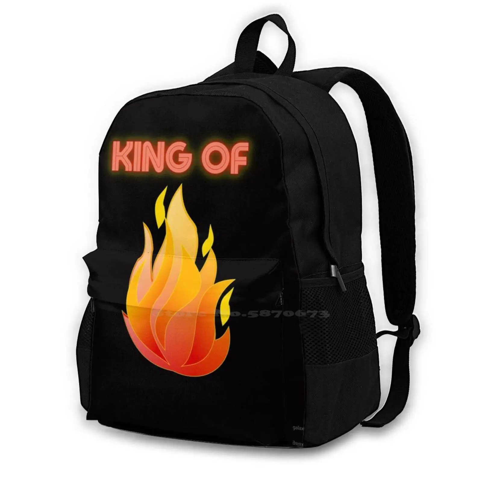 King Of Fire Backpacks For School Teenagers Girls Travel Bags Fire Fireball Fire Ball Kng Of Fire Fire King Fire King Tulip