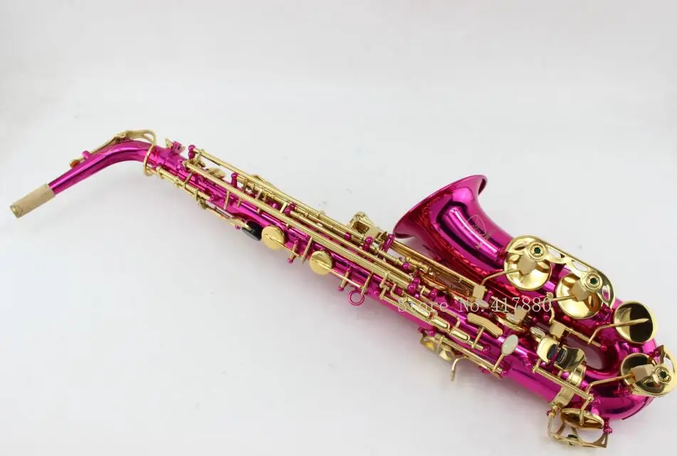 

Beautiful MARGEWATE Rosered Plated Alto Saxophone for Beginner E flat Sax with Case Good Condition