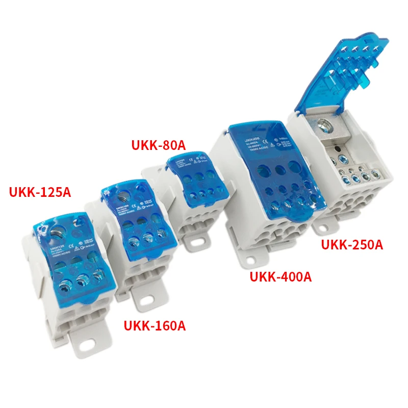 1Pcs guide rail screws fixed one in and six out distribution box UKK80A UKK125A UKK160A UKK250A UKK400A UKK500A