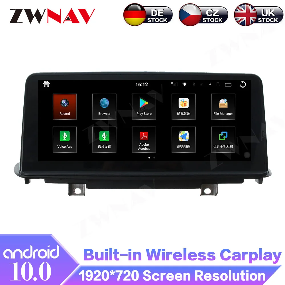 8+128G Android 10.0 For BMW X5/X6  2014-2018 NBT Car GPS Navigation Multimedia Player Radio 4G LTE DSP Carplay Auto Touch Screen