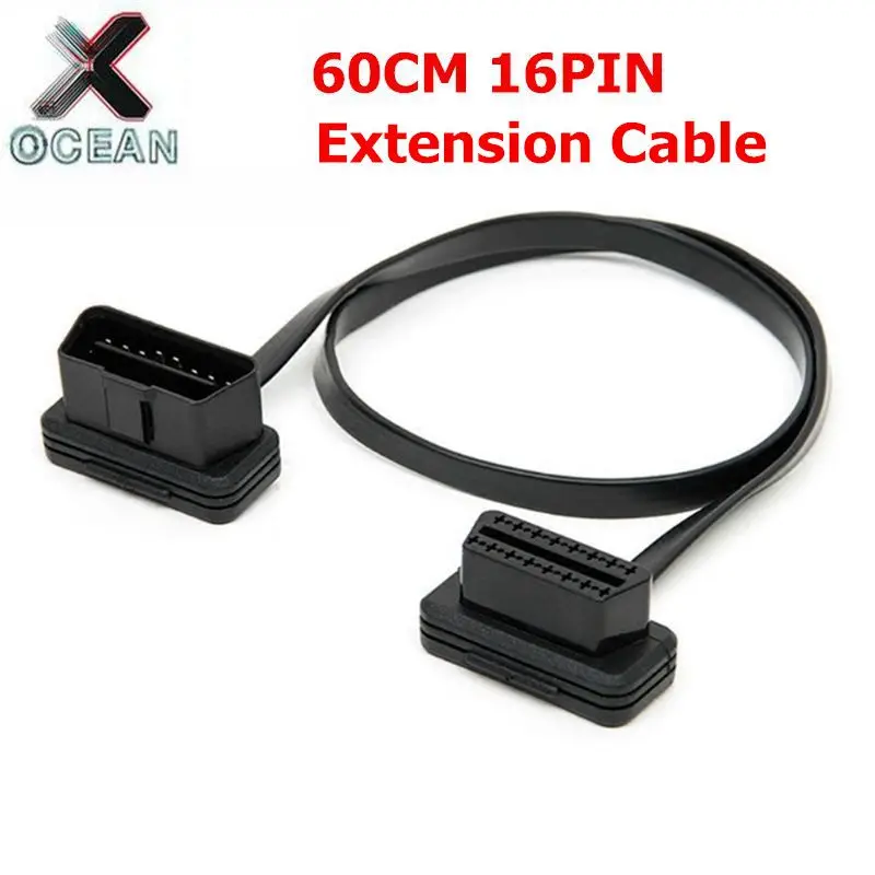 

OBD2 16PIN 60CM Extension Cable Splitter Connector For Car Diagnosis OBD OBD2 60CM Male to Female ELM327 Match