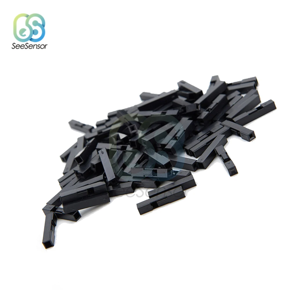100 Chiếc 1P 2P Nhựa Dupont Dây Nhảy Dây Cáp Nhà Ở Nữ Pin Kết Nối 2.54Mm