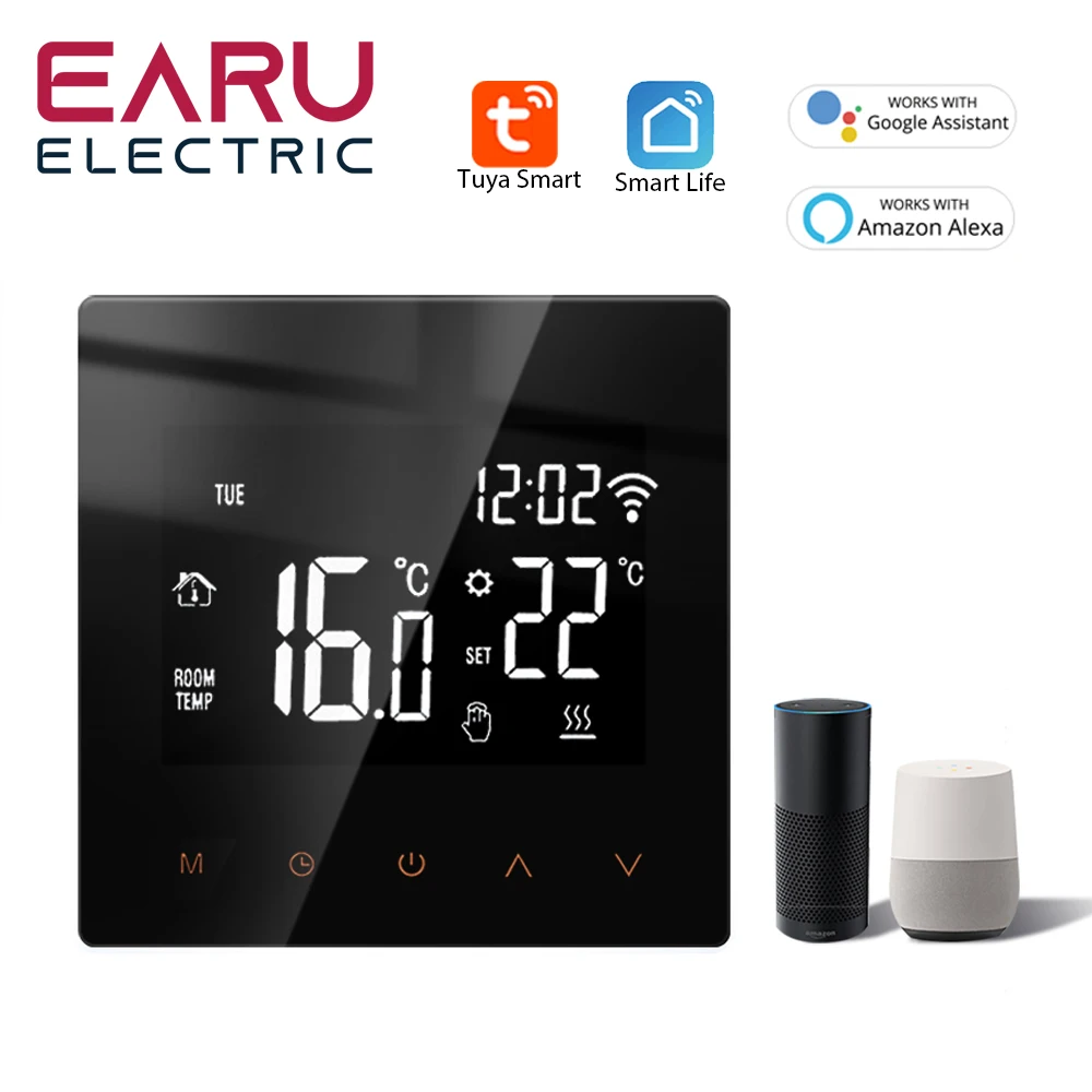 

Tuya WiFi Smart Thermostat Electric Floor Heating TRV Water Gas Boiler Temperature Voice Remote Controller for Google Home Alexa