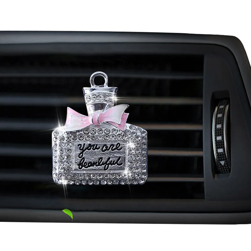 Inlay Water drill bowknot Perfume bottle car Air conditioning outlet perfume car perfume car interior accessories car fragrance