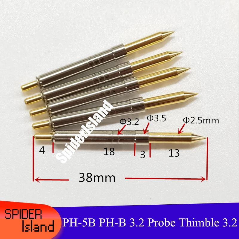 100pcs Thimble PH-5B copper Spring PH-B8 Test Needle Pogo 3.2 Probe Plum Blossom Thimble 3.2 Pin