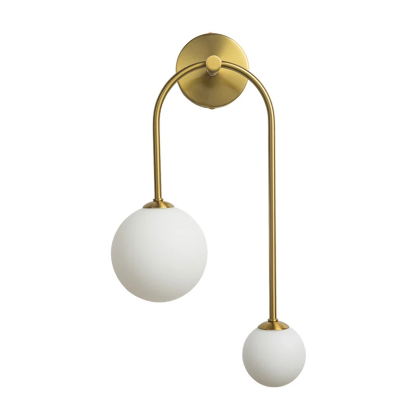 Nordic U-bracket Wall Lamps Bedroom Bedside Lamps Modern Luxury Gold Living Room Wall Sconces Lights Home Study Deco Fixtures