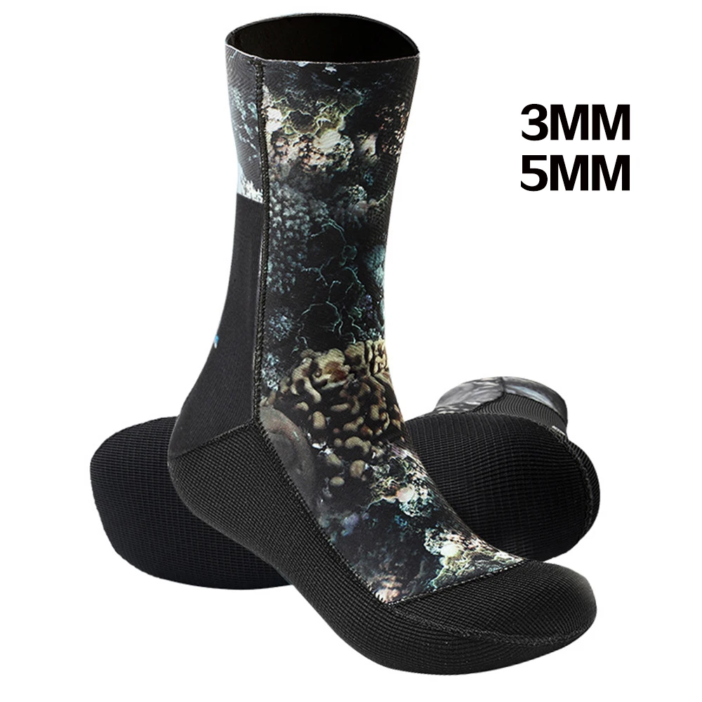 Diving Socks 5Mm/3Mm Neopreen Duiken Sokken Camouflage Strand Sokken Zwemmen Sokken Warm Houden Voor Duiken Water Shoes