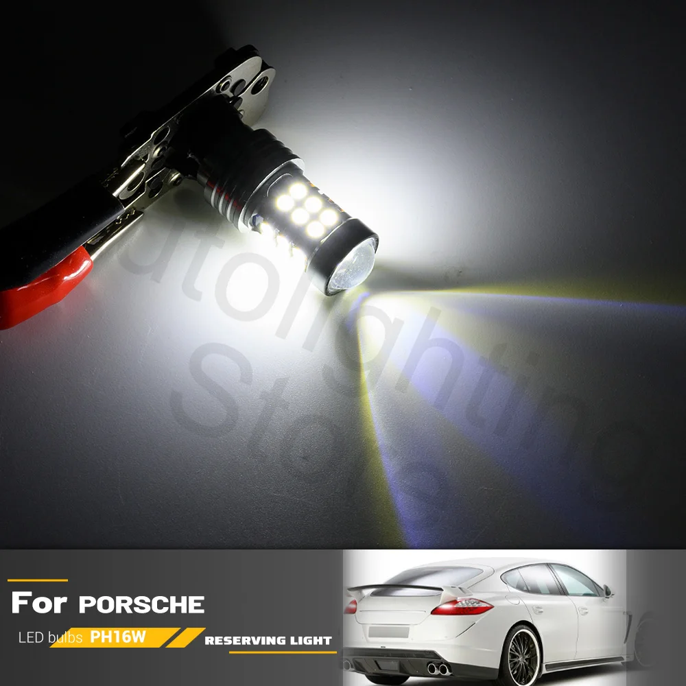 2Pcs PH16W LED White Reverse Light Bulb for Audi A7 S7 A8 S8 Pre-facelift 2010-2014 Reversing Lamp CANBUS Error Free