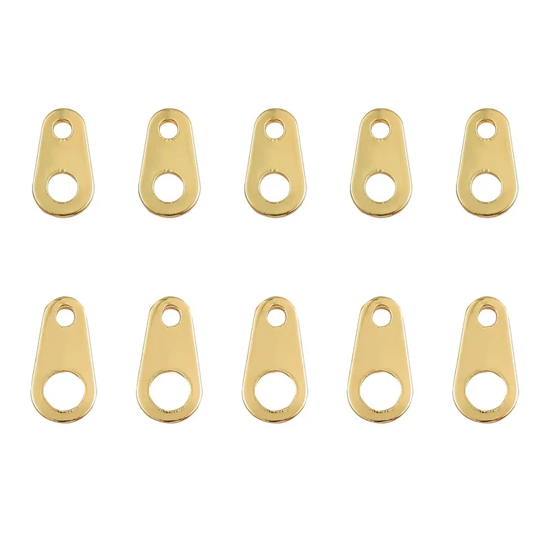 

DIY 18K Gold Plating Double-Hole Jewelry Copper Connection Piece Handmade Beaded Pendant Jewelry Material Accessories