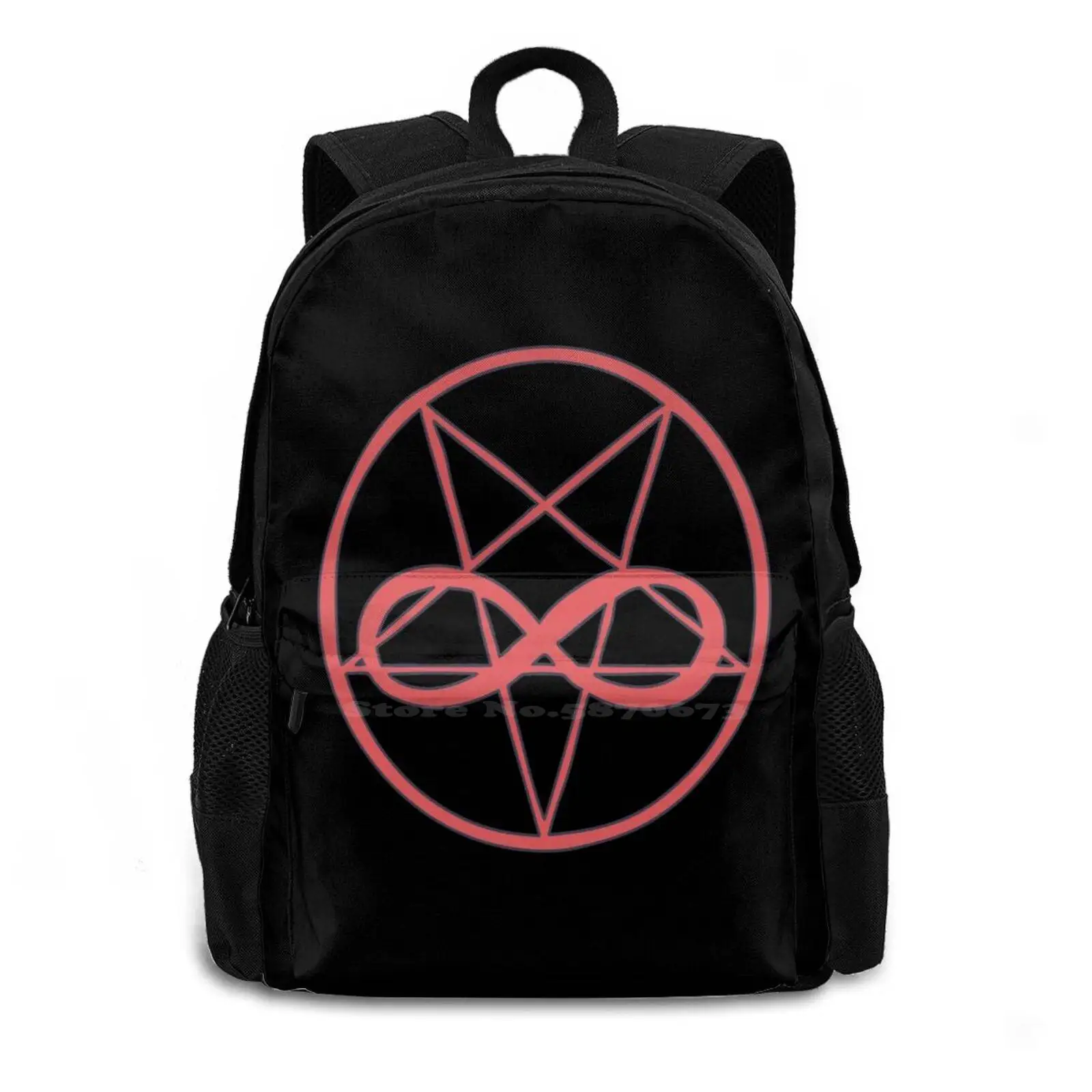 Mammon-Demonic Symbol-Satan Fashion Travel Laptop School Backpack Bag Mammon Greed Seven Princes Of Hell