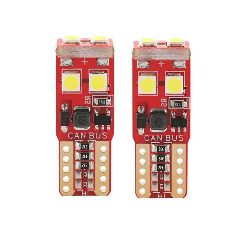 

2 шт. T10 3030 6SMD Автомобильный светодиодный Замена Лампы Canbus Error Free высокое Яркость белые лампы номерного знака светильник строб