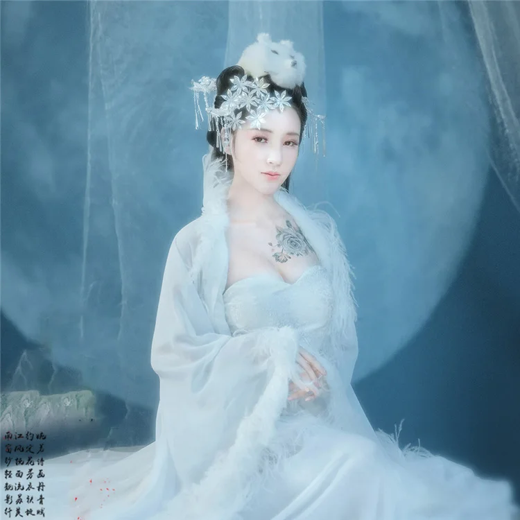 3 Designs WYJN Qing Qiu Fox Fairy Photography Album Thematic Costume Hanfu Aesthetic Stage Show Cosplay Drama Hanfu Female Fox