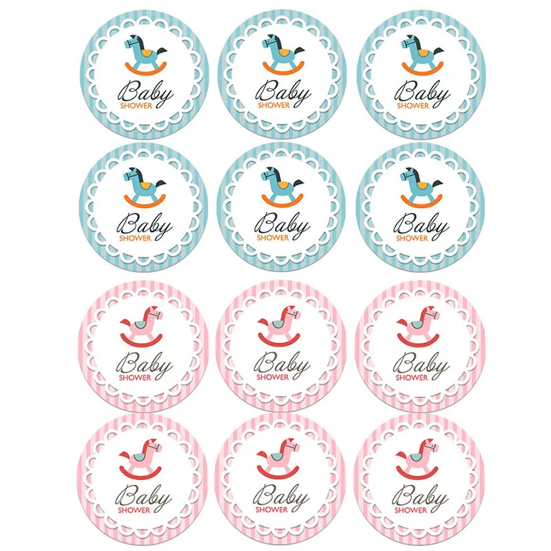 It\'s A Boy/It\'s A Girl Round Sticker Labels Baptism Gender Reveal Stickers Newborn Baby Shower Party Favor Candy Box Gift