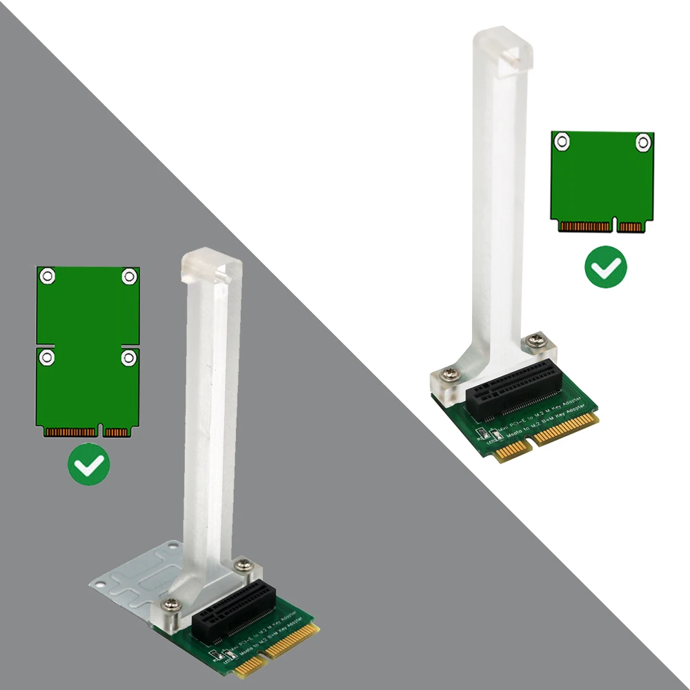 M2 SSD Adapter M Key M.2 PCI-E NVME SSD to Mini PCI-E Card or B+M Key M.2 NGFF SATA-Bus SSD to mSATA Card Converter Adapter New