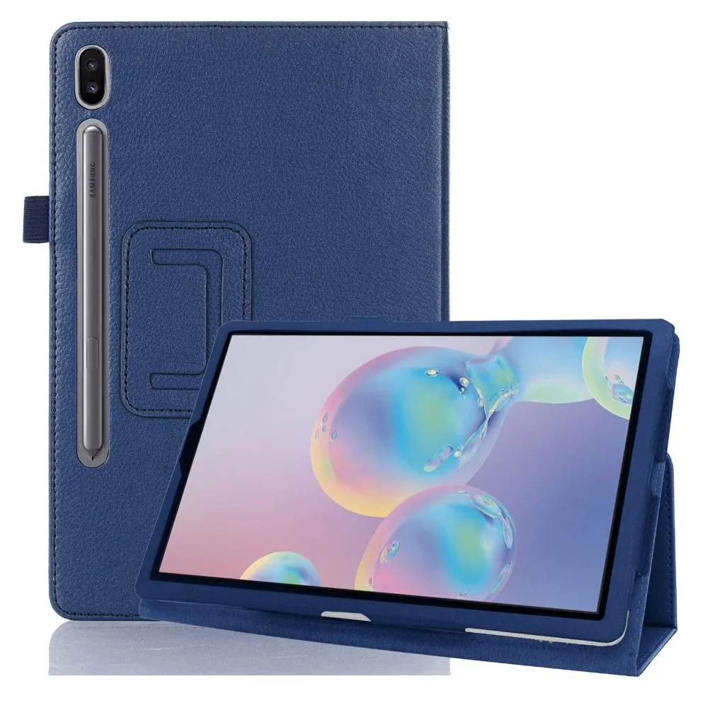 

Tablet Case For Samsung Galaxy Tab S7 Plus 12.4 inch 2020 SM-T970 SM-T975 PU Leather Slim Folding Litchi Style Protective Shell