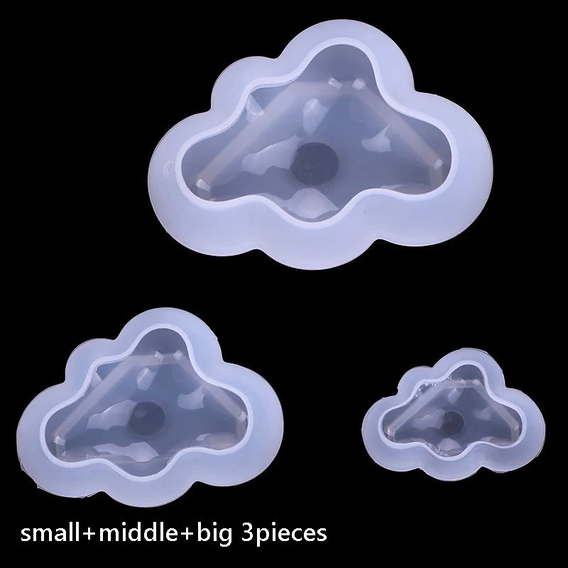Cute 3D cloud shape silicone molds crystal UV epoxy resin handmade crafts art decoration jewelry pendant accessories tools - Detail 1