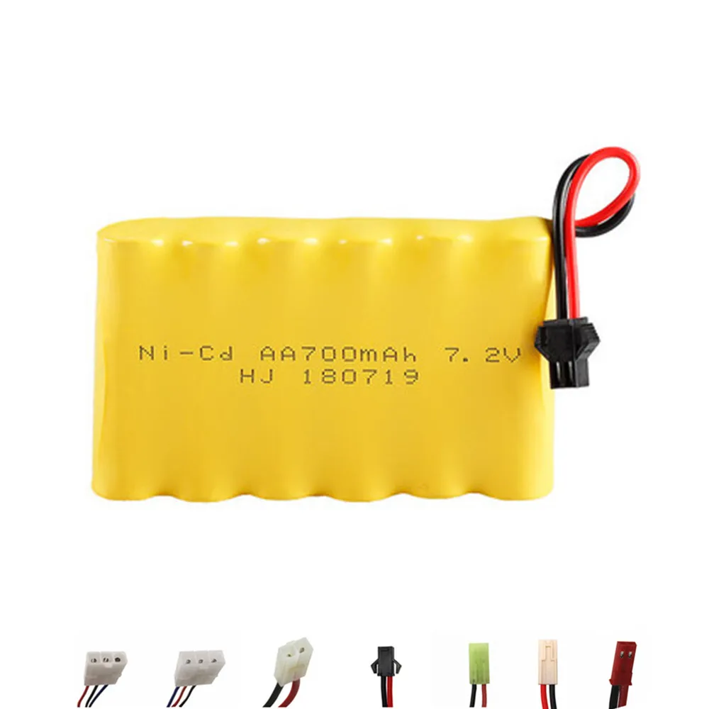 7.2v 700mAh Battery Charger Sets For Rc toy Car Tank Train Robot Boat Gun AA NiCD Battery 700mah 7.2v Rechargeable Battery Pack